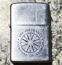 Vintage 1977 Zippo Lighter Life Insurance Company of Georgia Logo Silver Tone picture