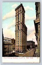 New York City NY- Times Building Broadway, Advertisement, Vintage Postcard picture