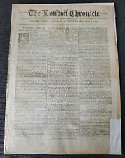 THE LONDON CHRONICLE USA AMERICA MEXICO CONSPIRACY 3 FEB 1795 ORIGINAL NEWSPAPER picture