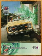 2004 Taco Bell Mountain Dew Baja Blast Print Ad/Poster Fast Food Drink Art 00s picture