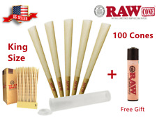 Authentic RAW Classic King Size Pre-Rolled Cones 100 Pack & Clipper Lighter Free picture