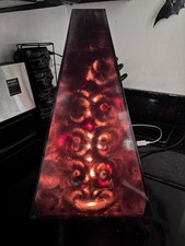 Rare Vintage Visual Effects Revolving Pyramid Motion Lamp Psychedelic Op Art MCM picture