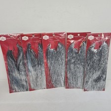 Holiday Time Tinsel Icicles Silver Strands 5000 Ct - 5 pkg x 1000 each picture