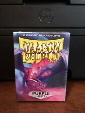 Dragon Shield Sleeves Pack of 100 Standard Size Card Sleeves Purple Matte picture