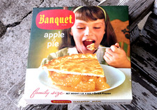 Vintage 1965-1970 Banquet Frozen  APPLE PIE Carton Box EMPTY Advertisement picture