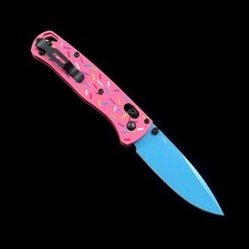 Benchmade 535 Bugout Donut Sprinkle Pink Blue S30V AXIS Lock Custom EDC Knife picture