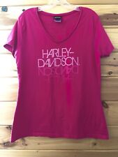 Harley Davidson Women’s Pink T Shirt. Officially Licensed Wear. picture