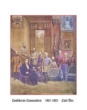 Civil War Confederate Commanders 1861-1865 - 11x14 CANVAS picture