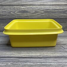 Vintage Tupperware Yellow Rectangular Bowl Container 1254-2 picture