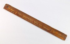 Shotwell Checkers Candy Bar Popcorn Advertising Antique Wooden Ruler 1910-1915 picture