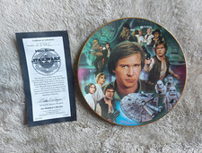The Hamilton Collection Porcelain 24k Border Star Wars Han Solo Plate | 1997 picture