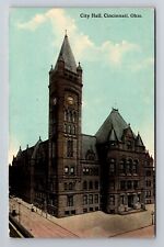 Cincinnati OH-Ohio, City Hall, Antique Vintage Souvenir Postcard picture