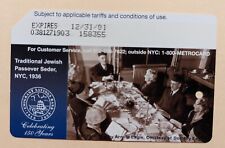 Celebrating 150 yrs- Traditional Jewish Passover -Metrocard-Expired Mint cond. picture