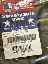 BRAND NEW USMC PT Sweat Pant Marine Military Green LARGE - FAST SHIPPING picture