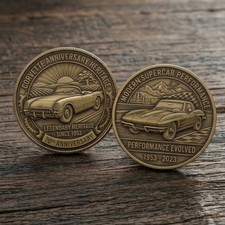 Corvette 70th Anniversary Challenge Coin Classic C1 C2 Bronze Souvenir Gift picture