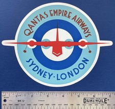 Qantas Empire Airways Luggage Label | Classic Golden Age Label | LARGE VERY FINE picture