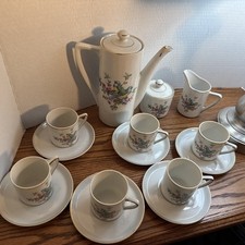 Vintage Royal Crown Love Birds Porcelain Set picture