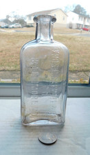 NICE RARE PURPLE WHISKEY FLASK EMBOSSED,THOS G CARROLL & SON CO., BALTIMORE, MD picture