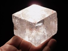 Super Translucent Iceland SPAR Calcite CRYSTAL With Double Refraction 267gr picture