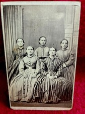  CDV 1860-80’s Five Women - Sisters??- No Photog or location picture