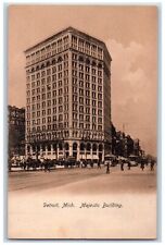 Detroit Michigan MI Postcard Majestic Building Exterior Roadside c1905's Antique picture