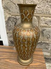 Rare Antique Solid Etched Painted Brass 21