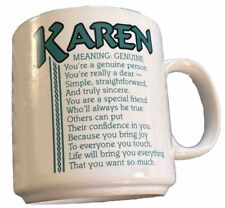 Vintage Papel Name Mug KAREN Meaning: Genuine Poetry Cup picture