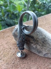 Late 19th Century Pewter Custom Tobacco Pipe Tamper With Patina picture