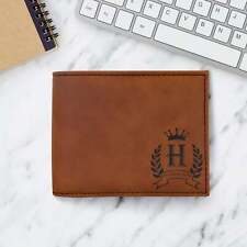 Personalized Stylish RFID Protected Genuine Leatherette Bi-Fold Wallet For Men,  picture