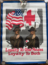Original 1918 WWI Red Cross Poster Gordon Grant Loyalty to One Means Loyalty picture