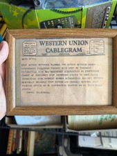 Riegner Telegram 1942 Western Union Cablegram Holocaust WWII Framed FACSIMILE picture