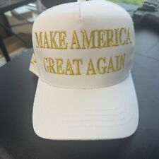 Official Trump White and Gold Make America Great Again 2024 MAGA Hat LIMITED picture