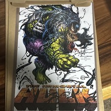 The Immortal Hulk Exclusive 11x16 print Signed Tyler Kirkham Hulk Venom picture