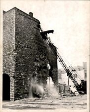 LD297 1952 Original Photo U.S. HOTEL BEING WRECKED @ ROBERT AND KELLOGG ST PAUL picture