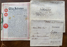 Lot of 3 Antique English Indentures 1866-1919 Lease Settlement Legal Deeds picture