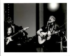 LD278 1990 Original Photo WILLIE NELSON LIVE CONCERT Country Music Iconic Guitar picture