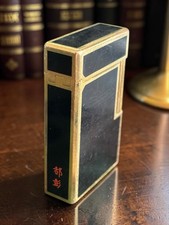 Vtg Authentic St Dupont Laque De Chine France Gold Plated Ligne Lighter Untested picture