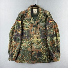 German Bundeswehr Flecktarn Camo Field Shirt Mens Large Military 90s Coat picture