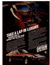Original Copper 1979 Datsun 280-ZX Print Ad ~ Take a Lap in Luxury Car of Year picture
