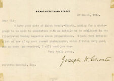 JOSEPH H. CHOATE - TYPED LETTER SIGNED 03/27/1916 picture
