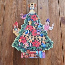 Wooden CHRISTMAS Tree Musical Box New open box picture