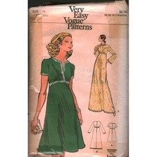 Vintage Vogue 8679 Sewing Pattern Misses A-Line Dress Bell Sleeve Size 10 1970s picture
