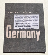 United States Army Pocket Guide to Germany, 1944 World War 2 / U.S Gov Printing picture
