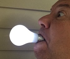 MAGIC LIGHT UP BULB In Mouth Joke Hand Ring LED Family Costume Uncle TV Show picture