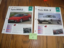 Two From Japan Hot Cars UNIQUE IMP BROCHURES - IMP 61 - Mazda RX-7 & Toyota MR2 picture