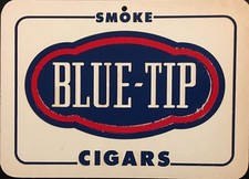 1930's Vintage Blue-Tip Cigar Fan Hanger Sign -