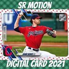 2021 Topps Bunt 21 SR Shane Bieber Independence Day Physical Digital Indians picture