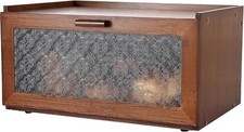 Vintage Bread Box for Kitchen Countertop - Retro Brown Bread Storage Box picture