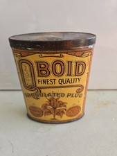 Antique Vtg Qboid Granulated Plug Tobacco Vertical Pocket Tin Larus & Bro VA picture