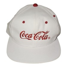 Vintage Coca Cola Snapback Hat Cap Trucker YoungAn Brand White New Old Stock picture